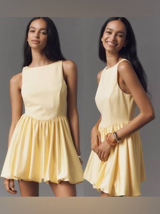 Maeve Dresses & Skirts - Maeve Anthropologie Yellow Fit & Flare Sleeveless Mini Dress XS